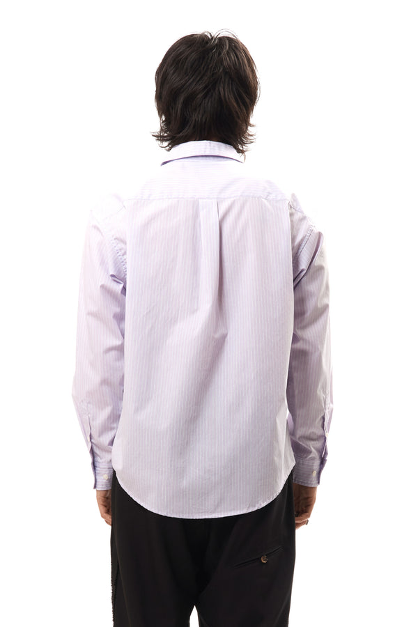 Pam Perks And Mini FLOATING HEART BROADCLOTH SHIRT LAVENDER STRIPE