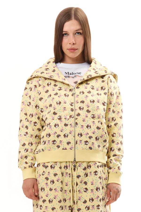 Pam Perks And Mini GIRL BABY YELLOW BUTTERFLY HOODIE