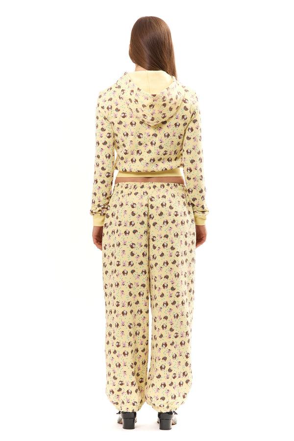 Pam Perks And Mini GIRL BABY YELLOW SHRUNK BABY HOODIE