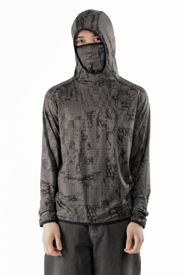 Pam Perks And Mini Laki Melted Print Uv Hoodie Olive