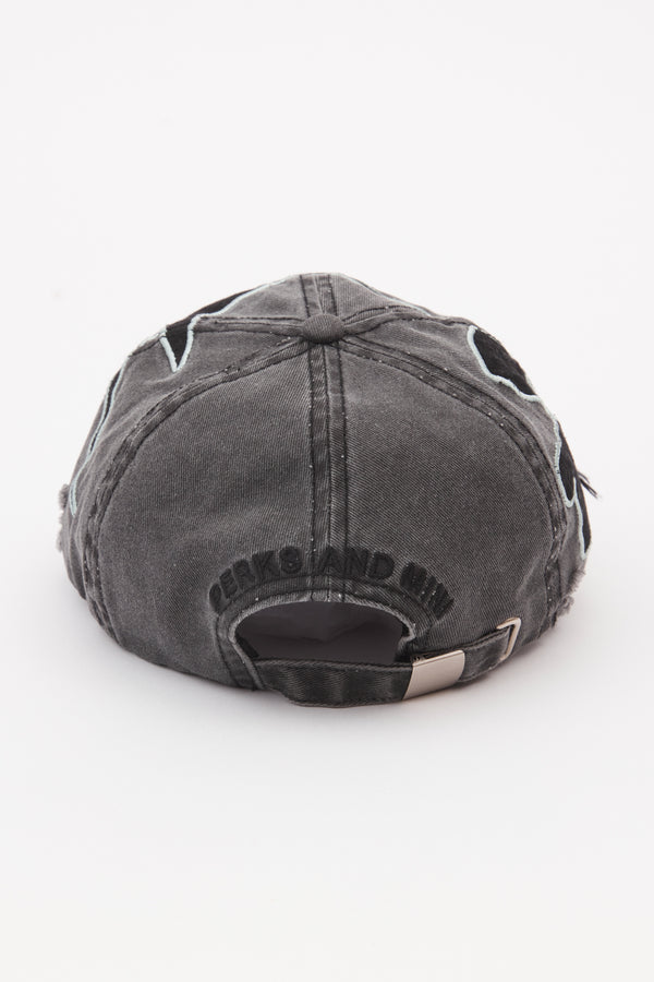 Pam Perks And Mini LOCKE DENIM APPLIQUE BASEBALL CAP
