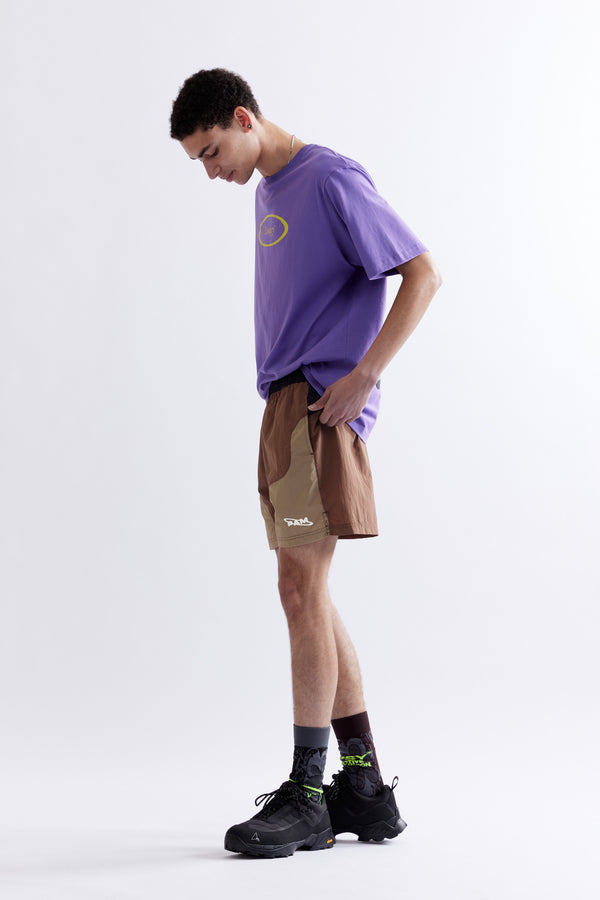 Pam Perks And Mini LUNACY FREE WHEELING TRACK SHORTS - BROWN