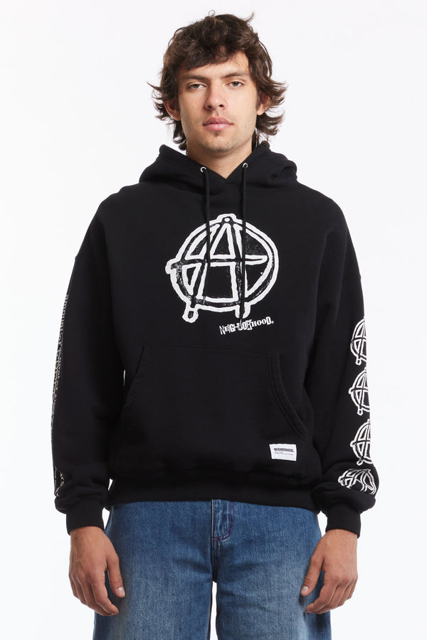 pam perks and mini NH X ANARCHIC ADJUSTMENT . SWEAT HOODIE LS BLACK