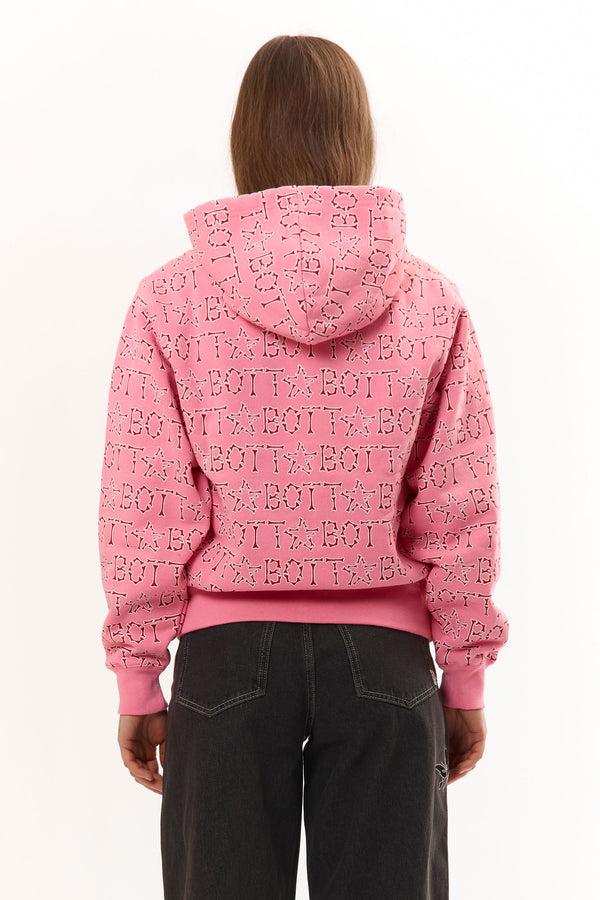 Pam Perks And Mini Bone Zip Hoodie Pink