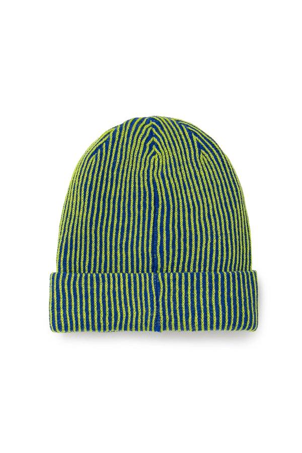 Pam Perks And Mini Chain Stitch Beanie Blue