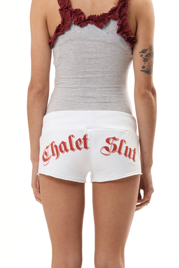 Pam Perks And Mini CHALET SLUT SHORTS WHITE