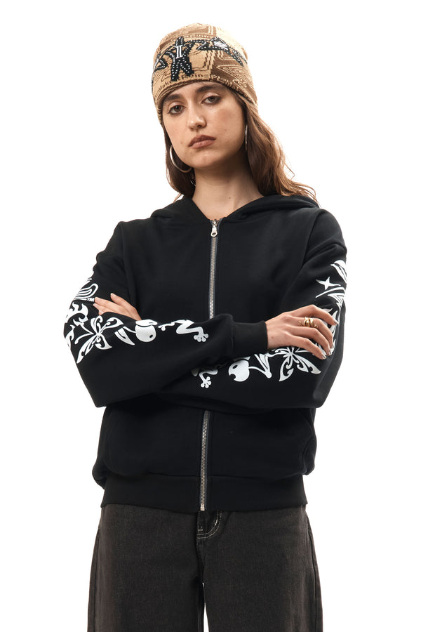 Pam Perks And Mini Elemental Zip-Up Hoodie Black
