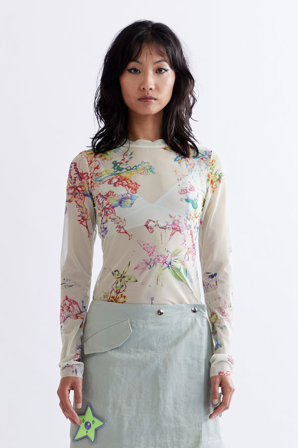 pam perks and mini FRACTAL MESH TOP - COCO STAR