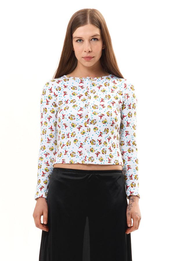 Pam Perks And Mini GIRL BABY WHITE THERMAL TOP