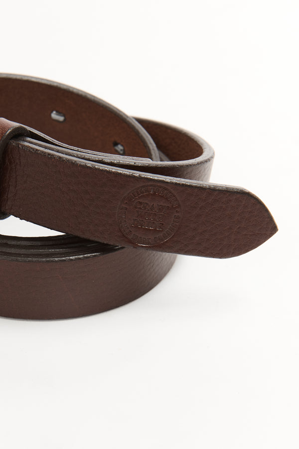 Pam Perks And Mini LEATHER NARROW BELT BROWN