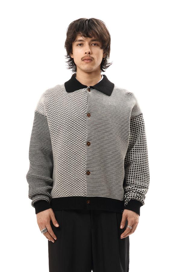 Pam Perks And Mini MULTI KNIT SHIRT JACKET BLACK