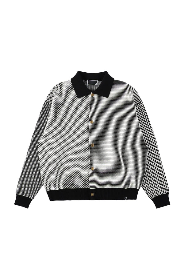 pam perks and mini MULTI KNIT SHIRT JACKET BLACK