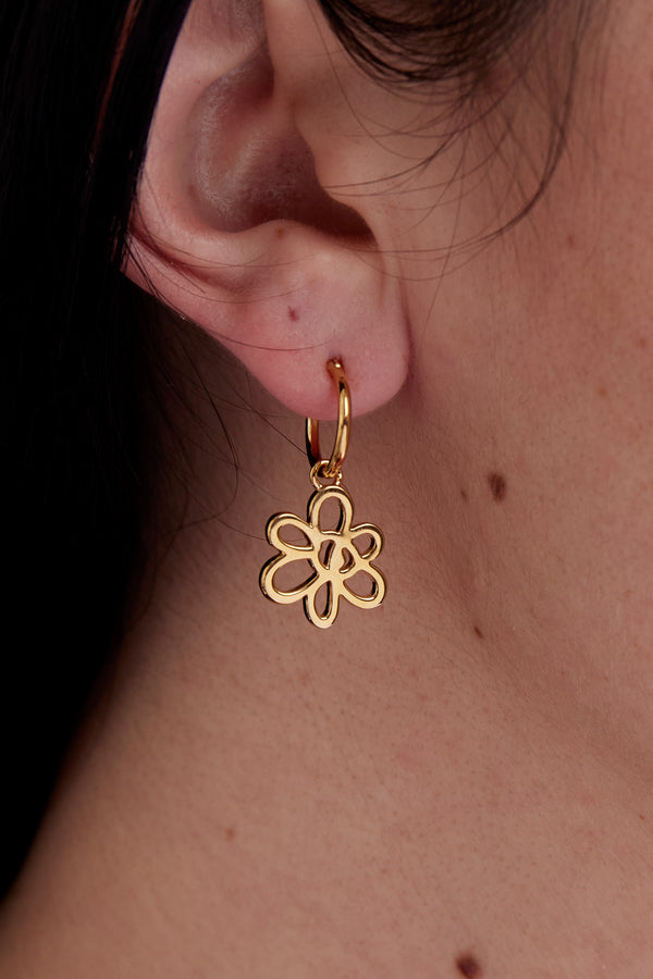 Pam Perks And Mini OUTLINE GESTURE EARRING - GOLD