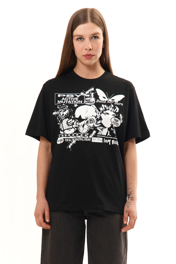pam perks and mini PAM x WASTE - LOGOS TEE BLACK