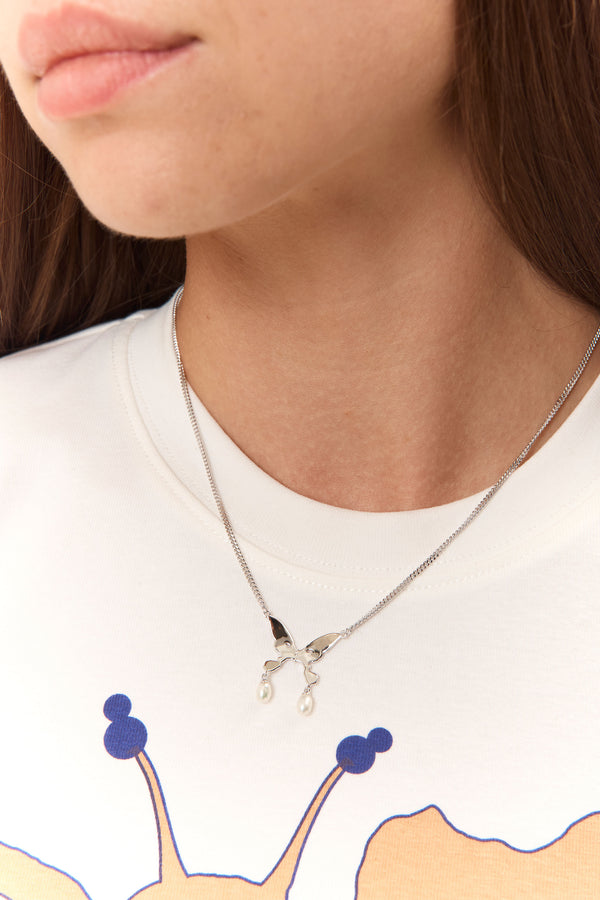 pam perks and mini PEARL DROP ALIEN KISS NECKLACE