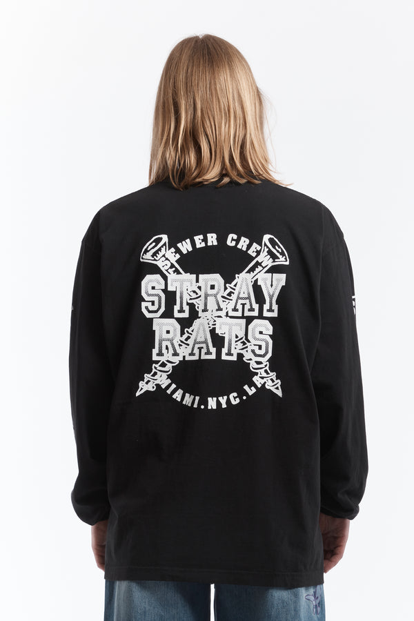 pam perks and mini Sewer Crew L/S Tee Black