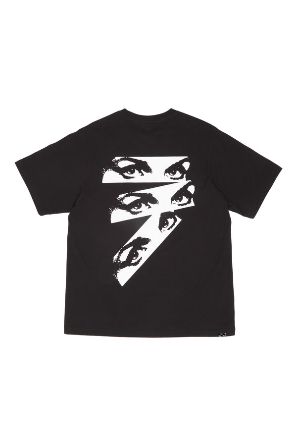 pam perks and mini SS TEE - EYES LOGO - BLACK