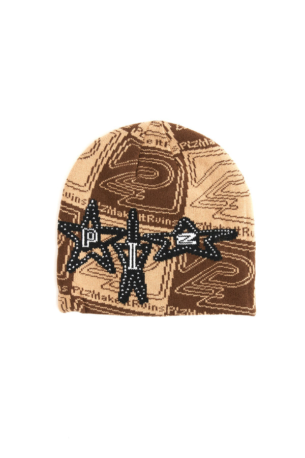 pam perks and mini Star Beanie Brown