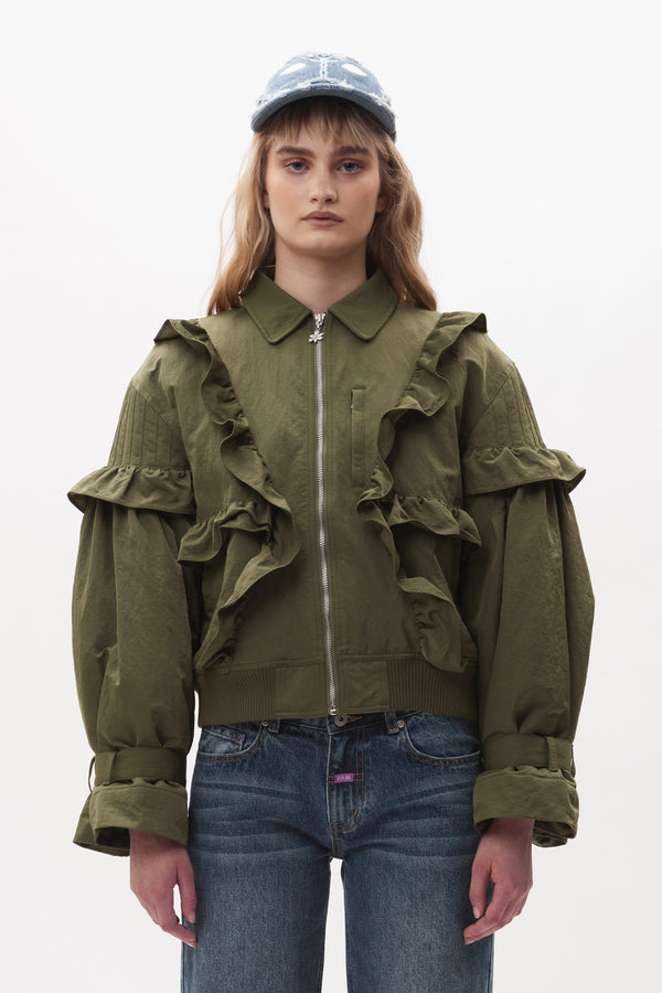 pam perks and mini THISTLE FRILL BOMBER