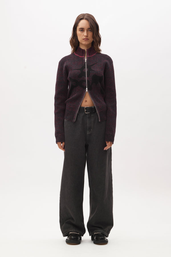 Pam Perks And Mini URCHIN STEADFAST ZIP THRU KNIT