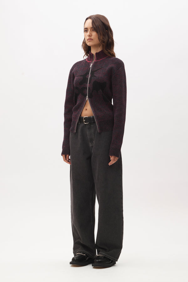 Pam Perks And Mini URCHIN STEADFAST ZIP THRU KNIT