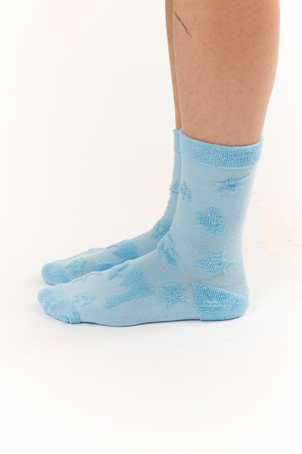 Pam Perks And Mini TEXTURE GESTURES SOCKS - BABY BLUE