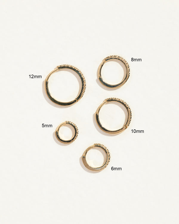 Pamela Love 10mm Pavé Huggie