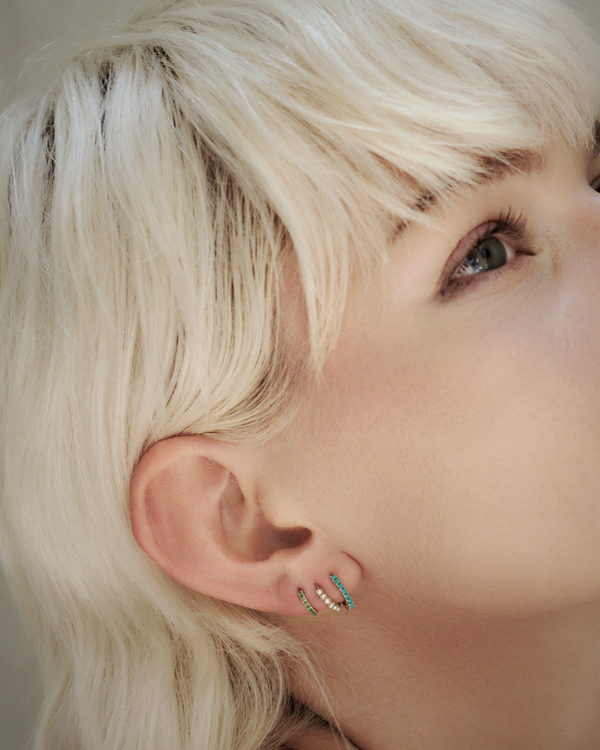 Pamela Love 6mm Pavé Huggie