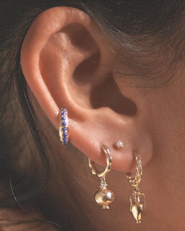 Pamela Love 8mm Molten Pavé Huggie