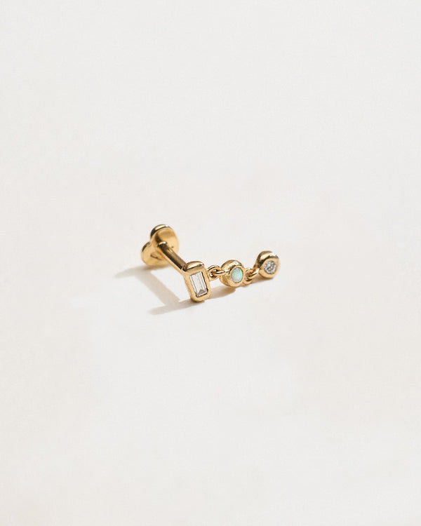 Pamela Love Baguette Dot Stud