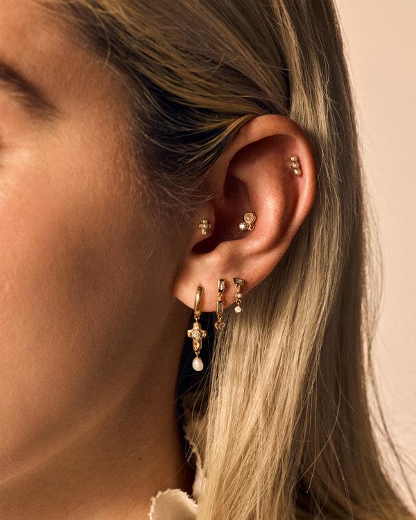 Pamela Love Baguette Dot Stud