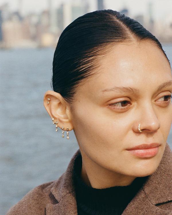 Pamela Love Baguette Dot Stud