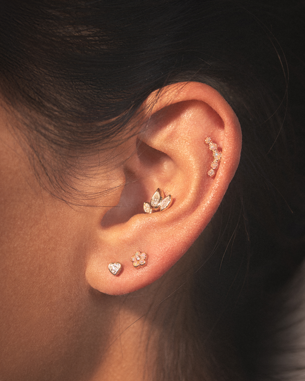 Pamela Love Bezel Flower Stud