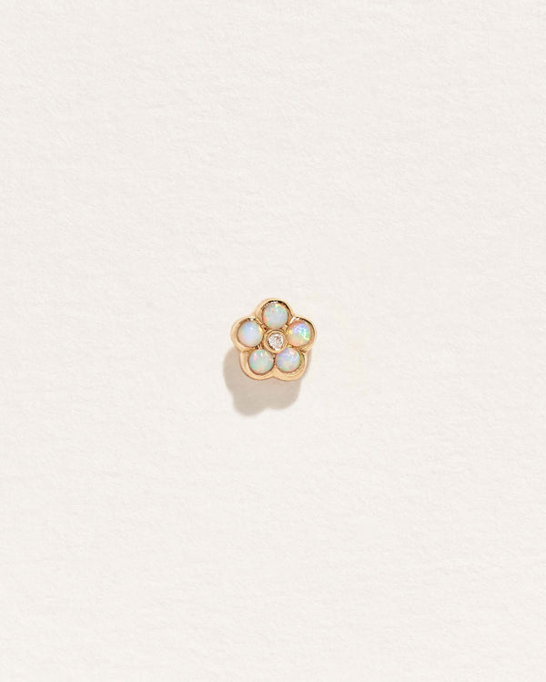 pamela love Bezel Flower Stud