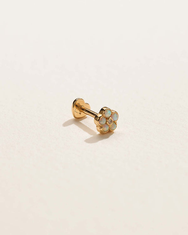 Pamela Love Bezel Flower Stud
