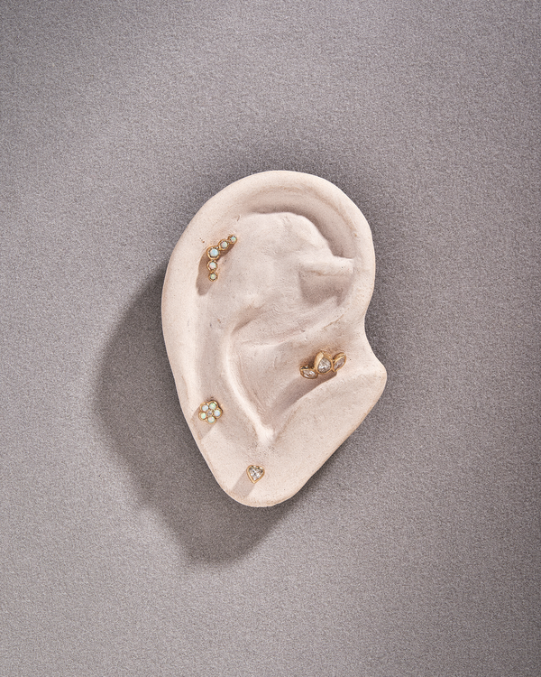 Pamela Love Bezel Heart Stud