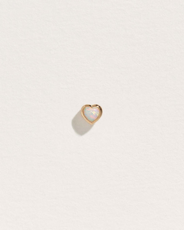 pamela love Bezel Heart Stud