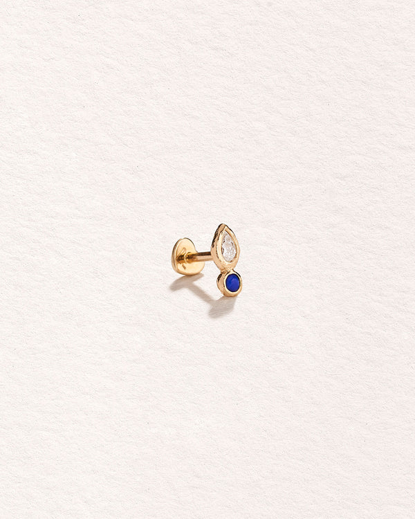 Pamela Love Bezel Pear Stud