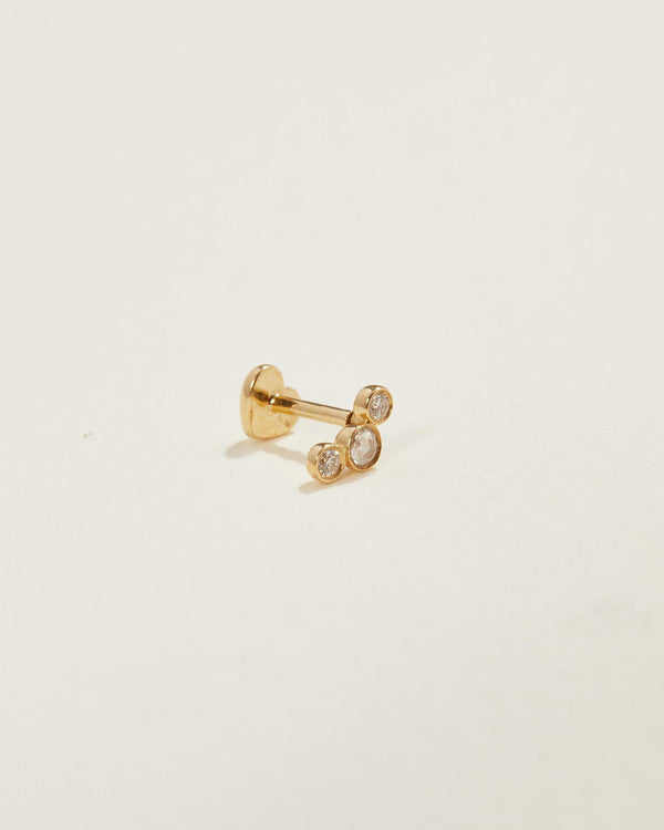 Pamela Love Bezel Set Crescent Stud