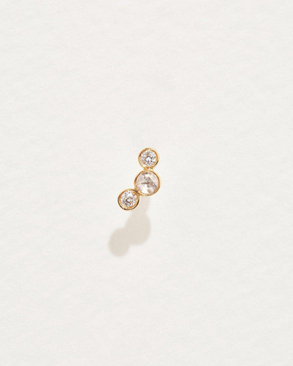 pamela love Bezel Set Crescent Stud