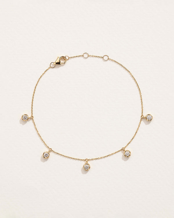pamela love Diamond Station Droplet Bracelet