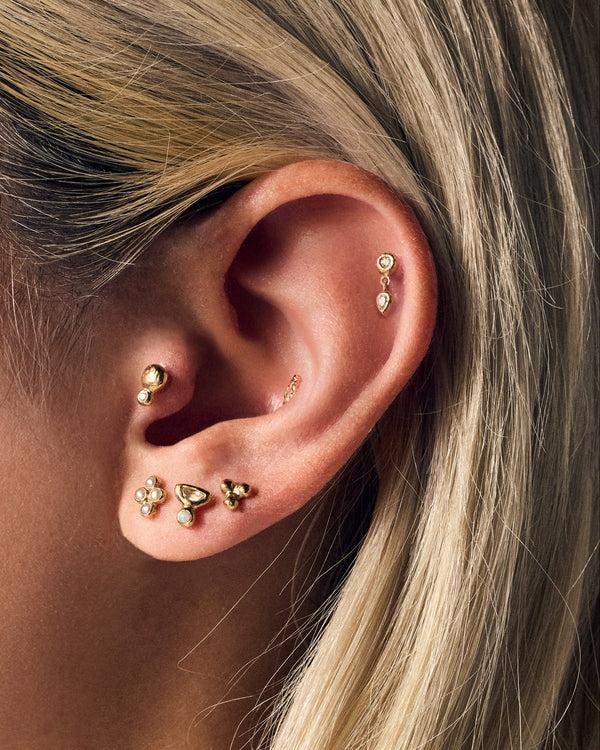 Pamela Love Dot Pear Stud