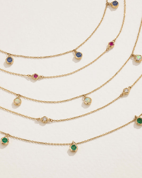 Pamela Love Emerald Station Necklace