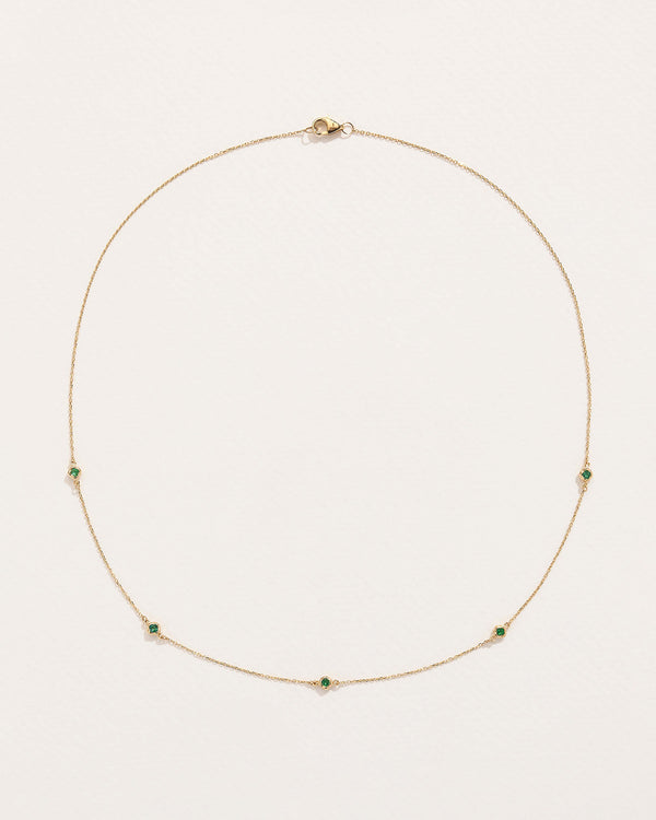 pamela love Emerald Station Necklace