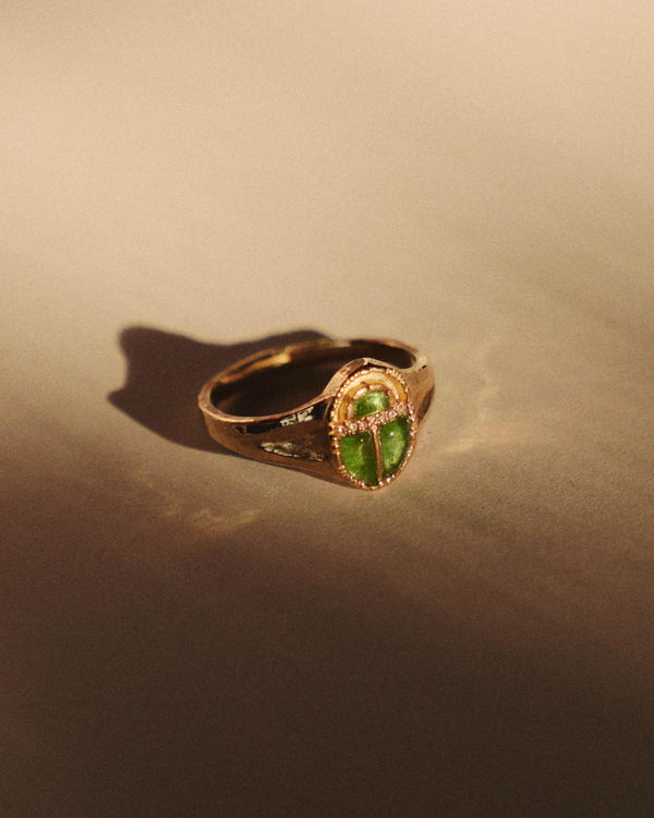 Pamela Love Inlay Scarab Ring