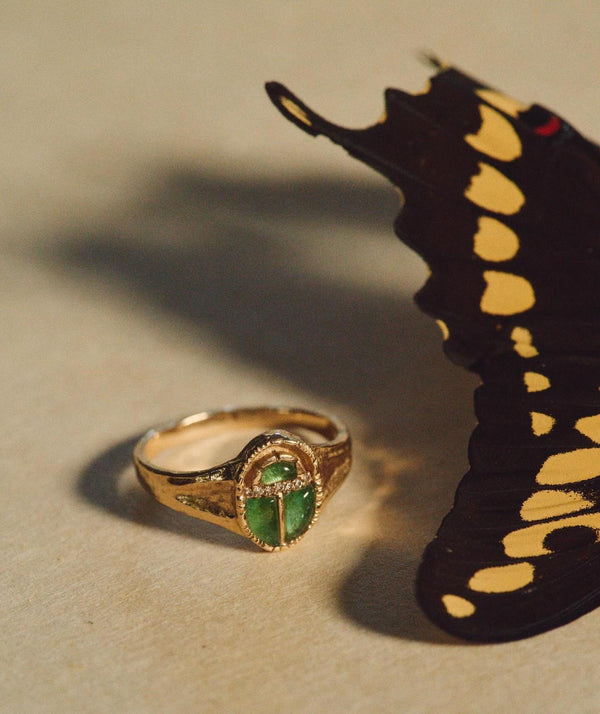 Pamela Love Inlay Scarab Ring