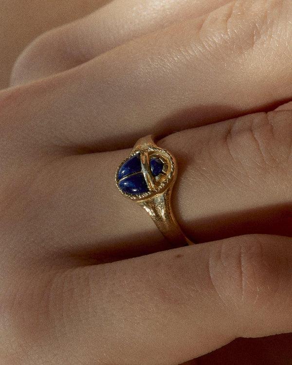 Pamela Love Inlay Scarab Ring