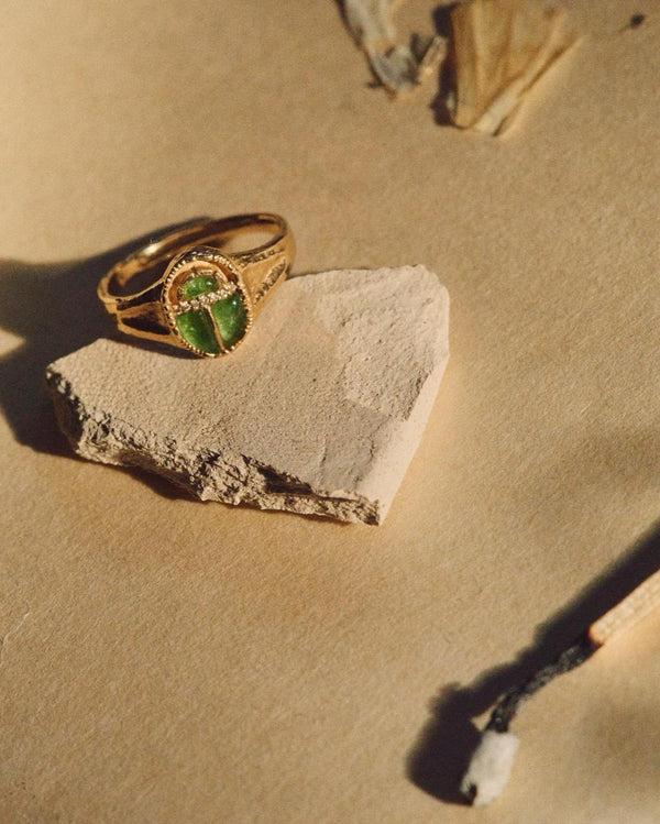 Pamela Love Inlay Scarab Ring