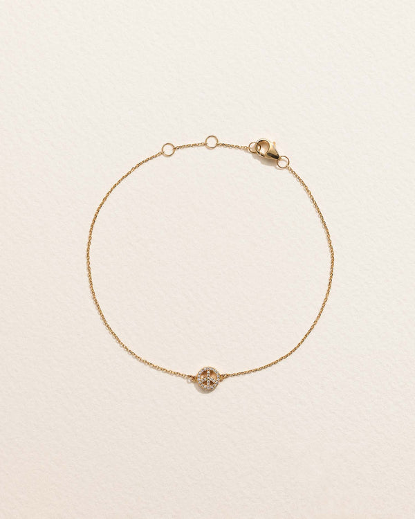 pamela love Pavé Peace Bracelet