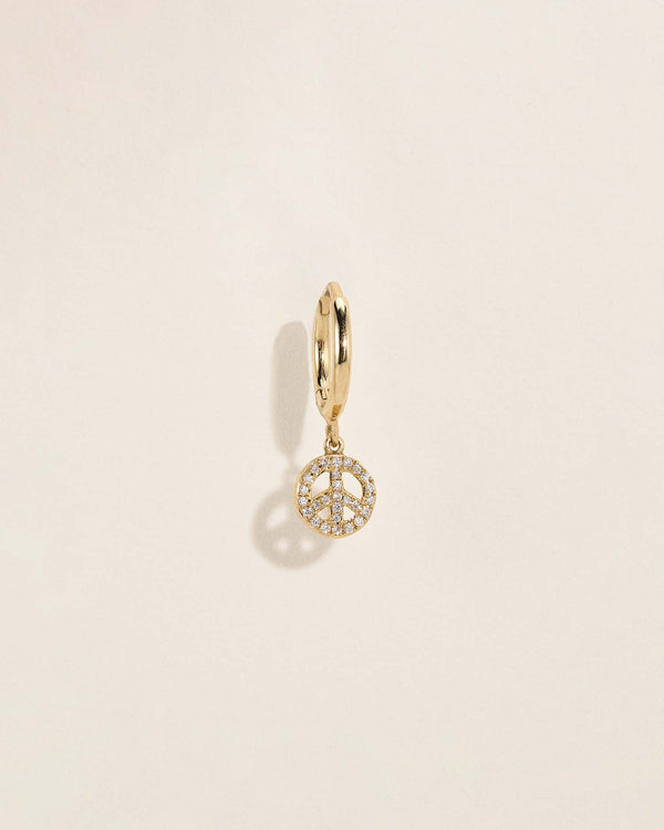 Pamela Love Pavé Peace Huggie